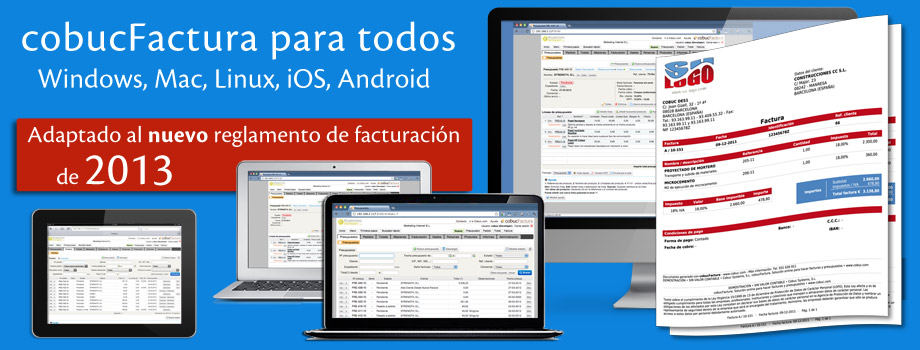 Cobuc Factura para todos: Windows, Mac, Linux, iOS, Android